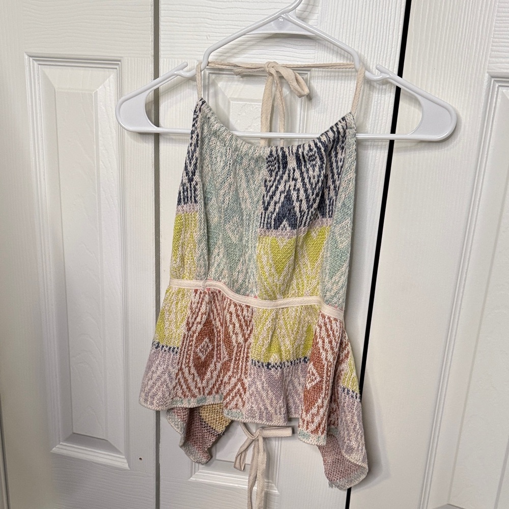 Anthropologie Multicolor Geometric Blouse